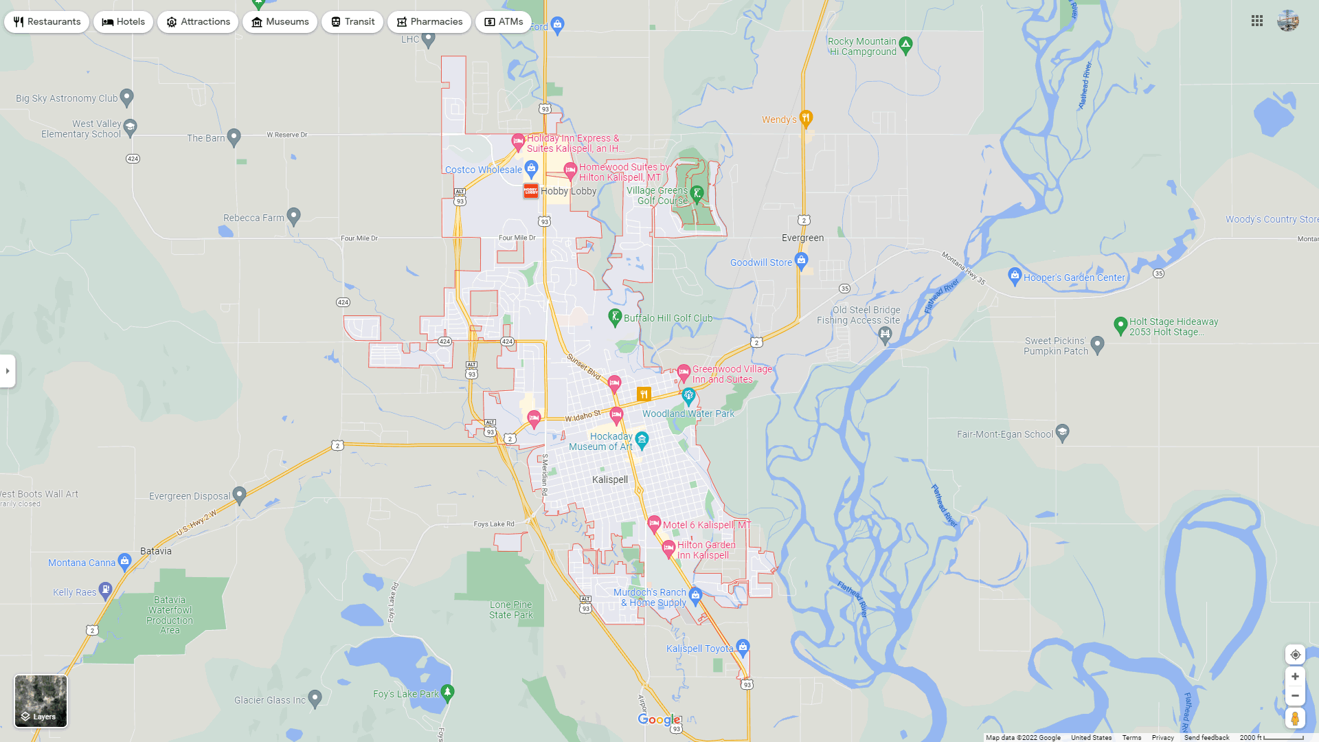 Kalispell map
